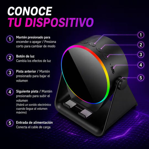 PARLANTE PORTATIL INALAMBRICO 5 EN 1 - NOWO